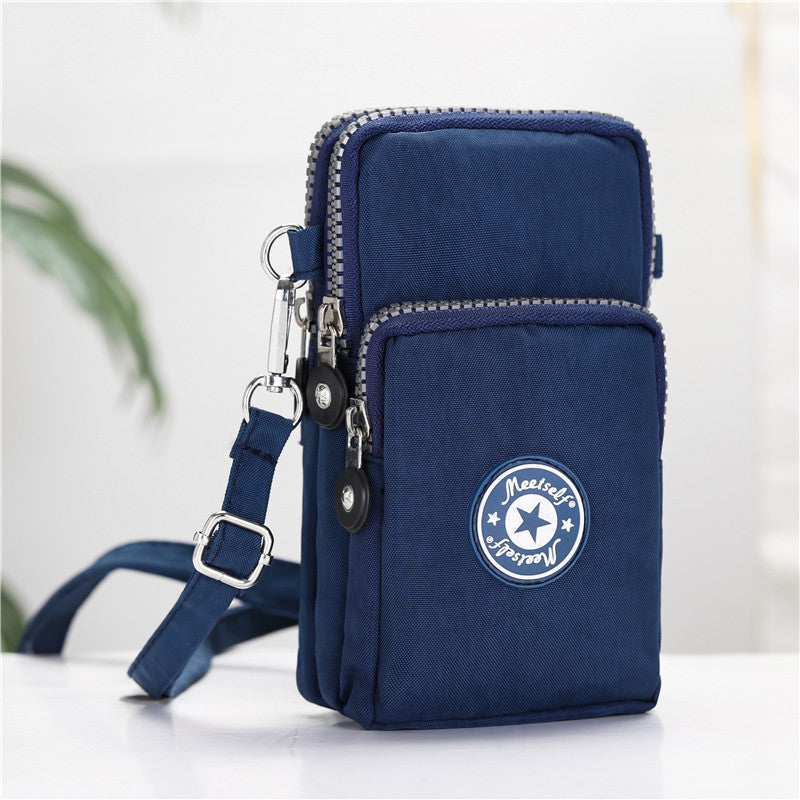 2020 Korean style mobile phone bag women's mobile phone bag packaging zipper printed small bag summer shoulder bag women's crossbody