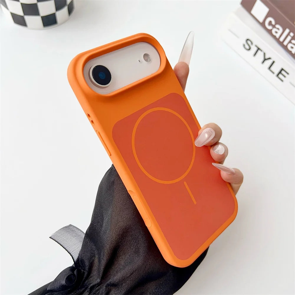 2025 New Arrival Cloth Inside High Quality Dual Color Silicone Phone Case for iPhone 17 Pro Max case New Liquid Silicone
