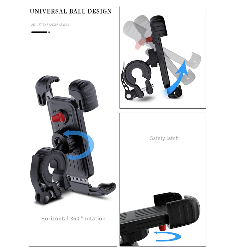 360 Degree Rotation Adjustment Four Corners All-round protection Mobile Phone Folder Motorcycles Bike Phone Holder