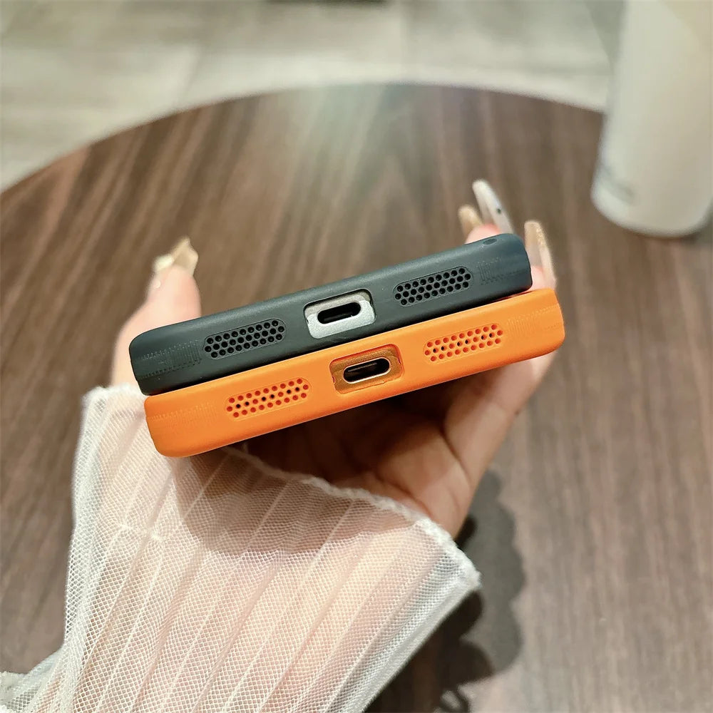 For Iphone16 Pro Phone case with Camera Cover,Luxury Acrylic Phone Case for iPhone 17 Pro Max Magnetic Wireless Charging
