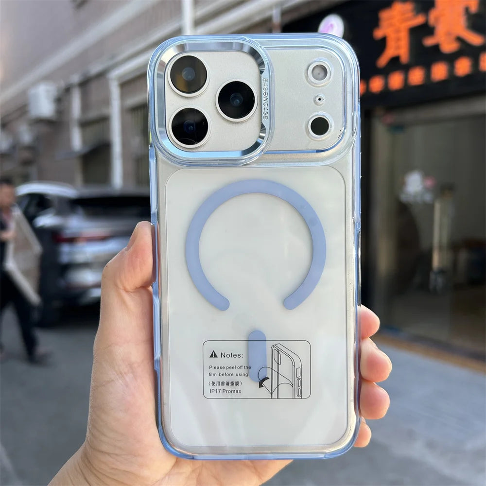 MagMatrix Clear Case with Metal Accents for iPhone 17 Pro Max