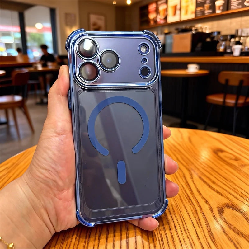 For iphone 17 Pro Max case with Airbag and Shock Absorber,four Corner airbag Shockproof Mobile Phone case for iphone 15 14 Cover