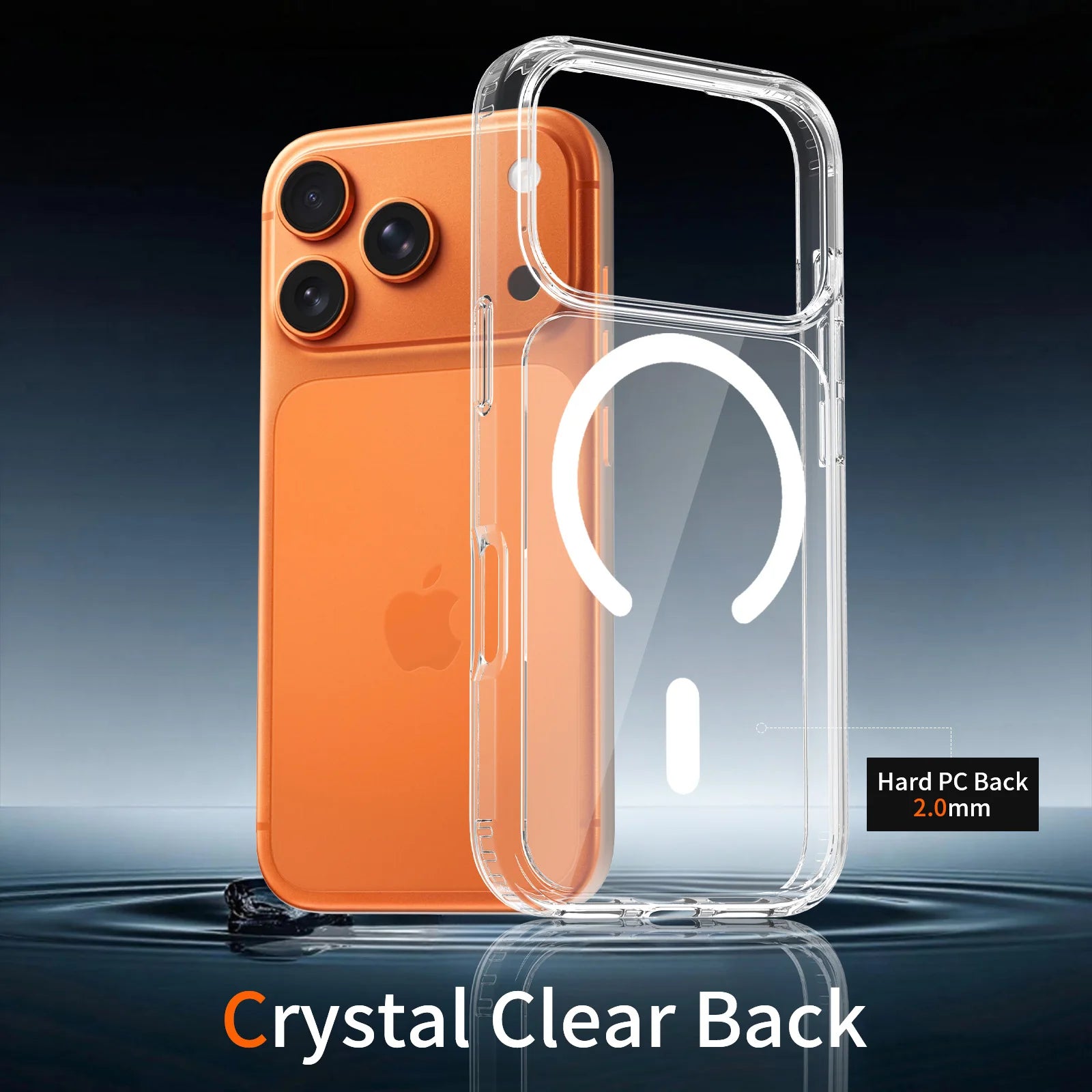 US in Stock High Quality Crystal Clear iPhone 17 Pro Max Case Anti-Scratch Anti-Yellow Shockproof Magnetic Mobile Phone Case