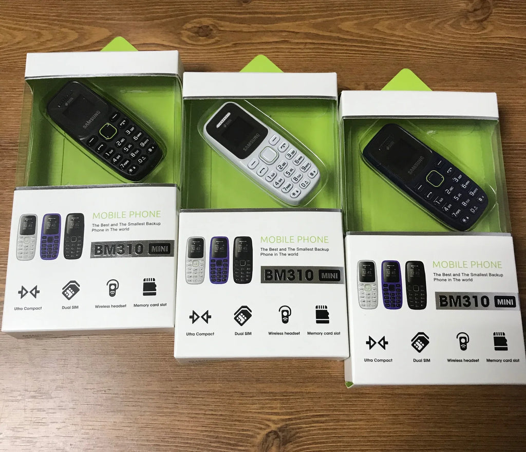 BM310 2G Cross-Border Mini GSM Wireless for Bluetooth Phone Dual Card Non-Smart with German & Spanish Operating Language