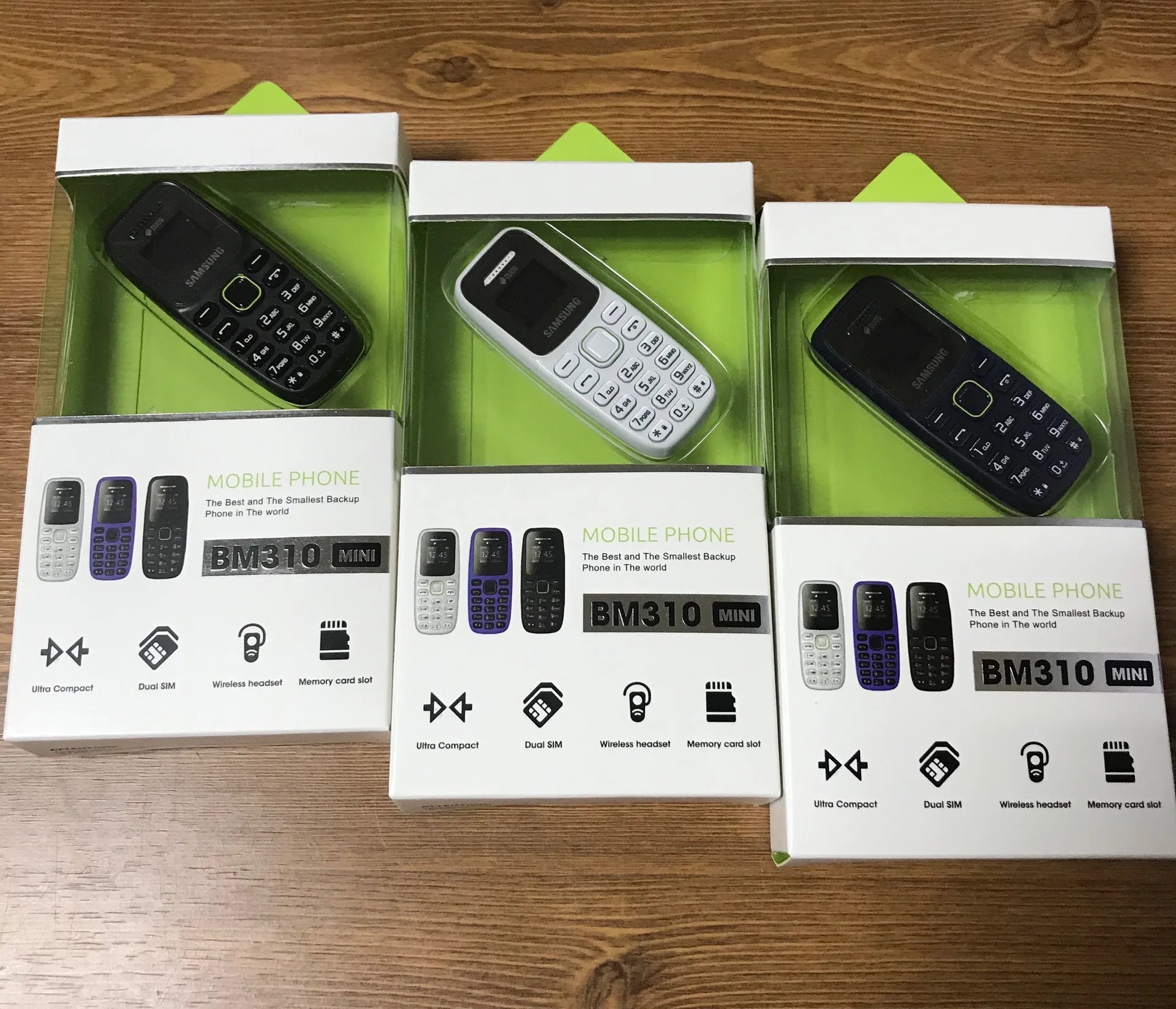 BM310 2G Cross-Border Mini GSM Wireless for Bluetooth Phone Dual Card Non-Smart with German & Spanish Operating Language