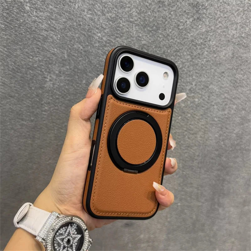 Executive Leather Stand Case for iPhone 17 Pro Max