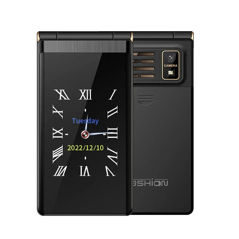 HY M1 GSM 2G Rugged Flip Phone for Elderly with SOS Dual SIM LED Display 1800mAh Battery Shockproof