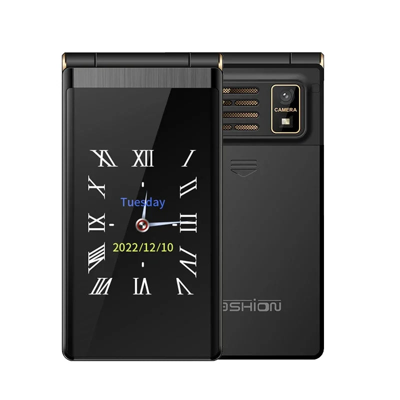 HY M1 GSM 2G Rugged Flip Phone for Elderly with SOS Dual SIM LED Display 1800mAh Battery Shockproof