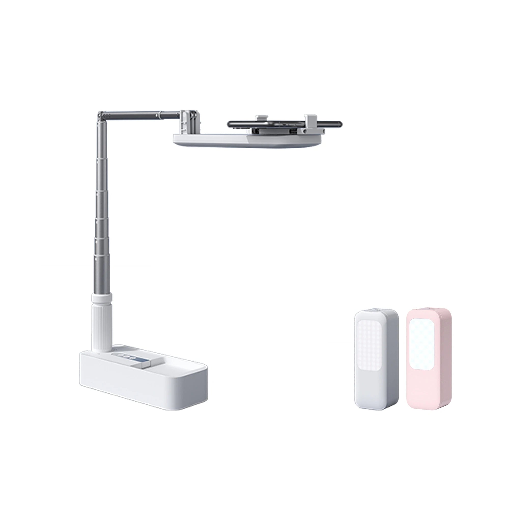 Professional Audio Video Lighting Vlogging Kit with Phone Selfie Light Flexible Floor Stand Fill Light for Video Content Creator