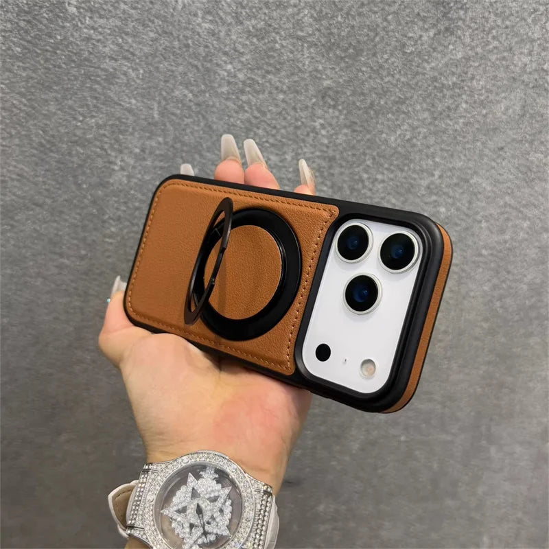Executive Leather Stand Case for iPhone 17 Pro Max
