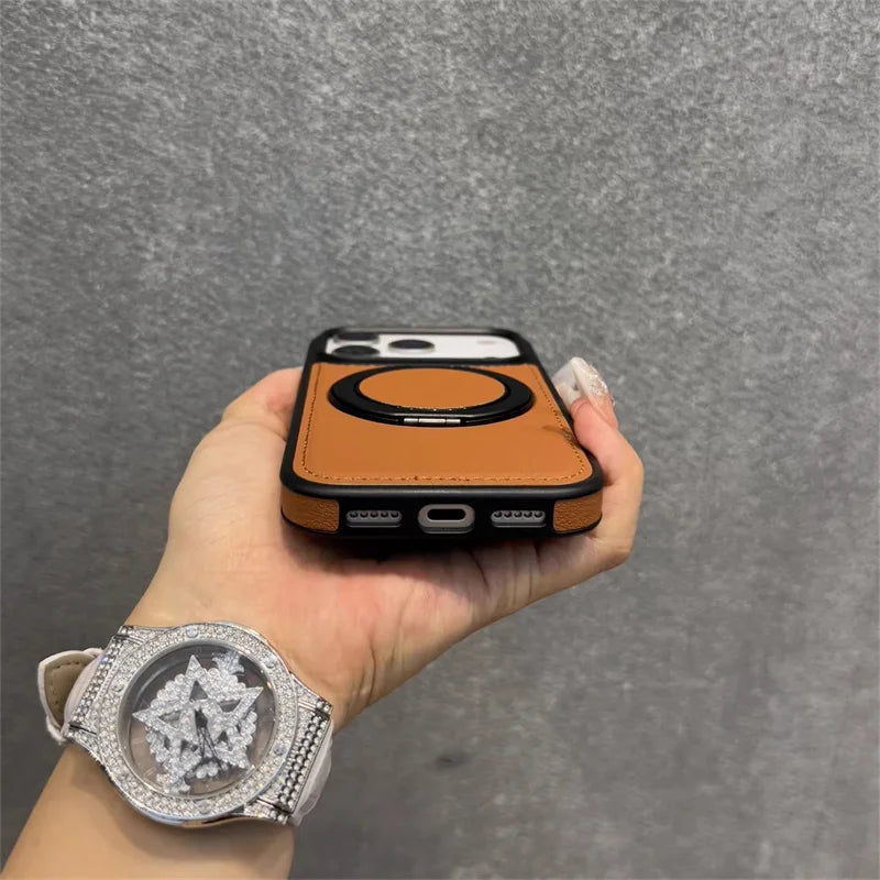 Executive Leather Stand Case for iPhone 17 Pro Max