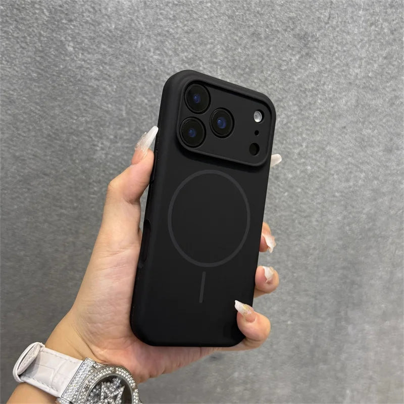 Luxury New Camera Protection Silicone Magnetic Phone Case for iPhone 17 Pro Max case Silicone Navy