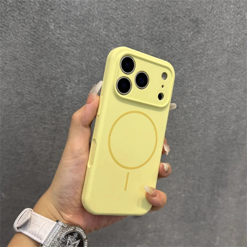 Luxury Magnetic Silicone Case for iPhone 17 Pro Max – Camera Protection, Navy