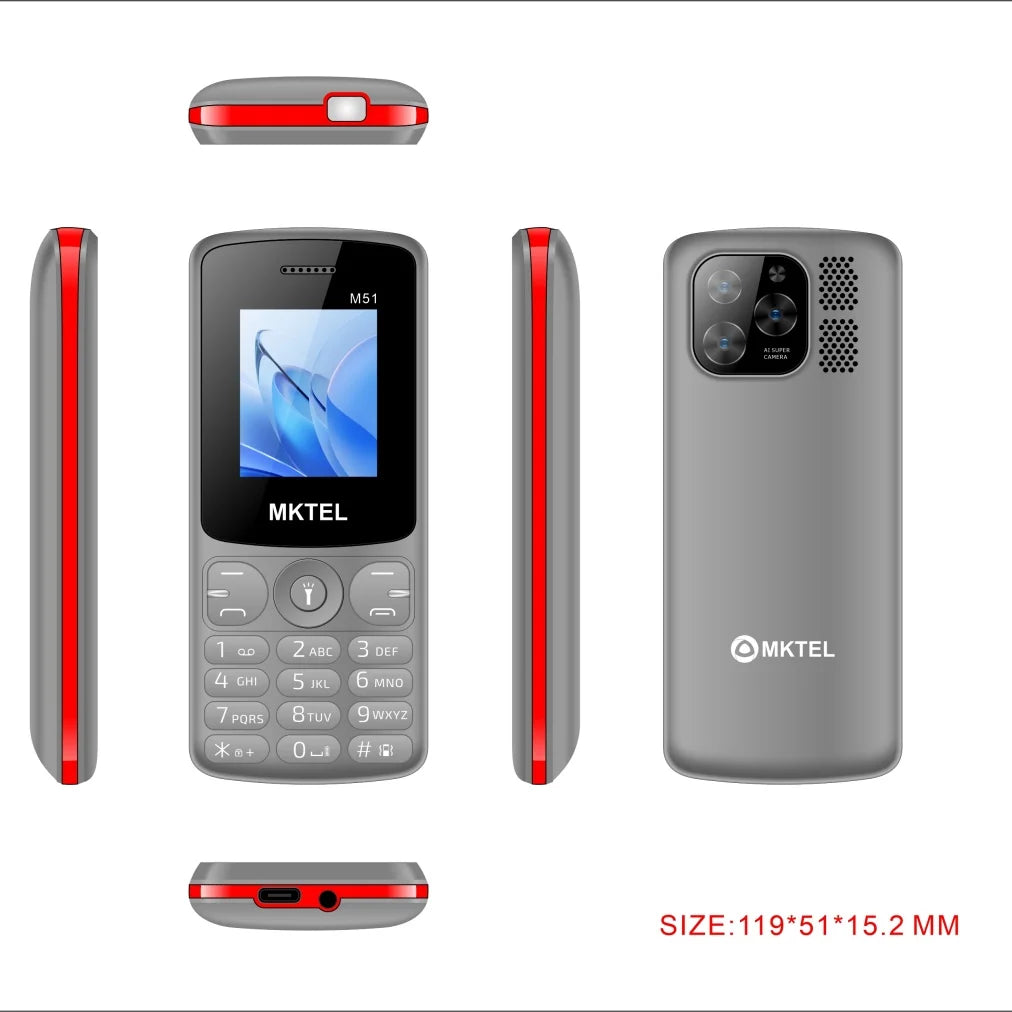 OEM ODM 2025 NEW Multifunctional Dual SIM T11B Elderly Mobile Phone Spanish/German/French 1.77" TFT Display 24ROM+32RAM Long