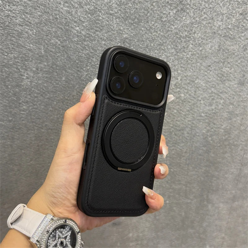 Executive Leather Stand Case for iPhone 17 Pro Max