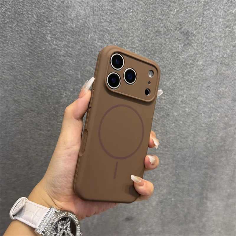 Luxury New Camera Protection Silicone Magnetic Phone Case for iPhone 17 Pro Max case Silicone Navy