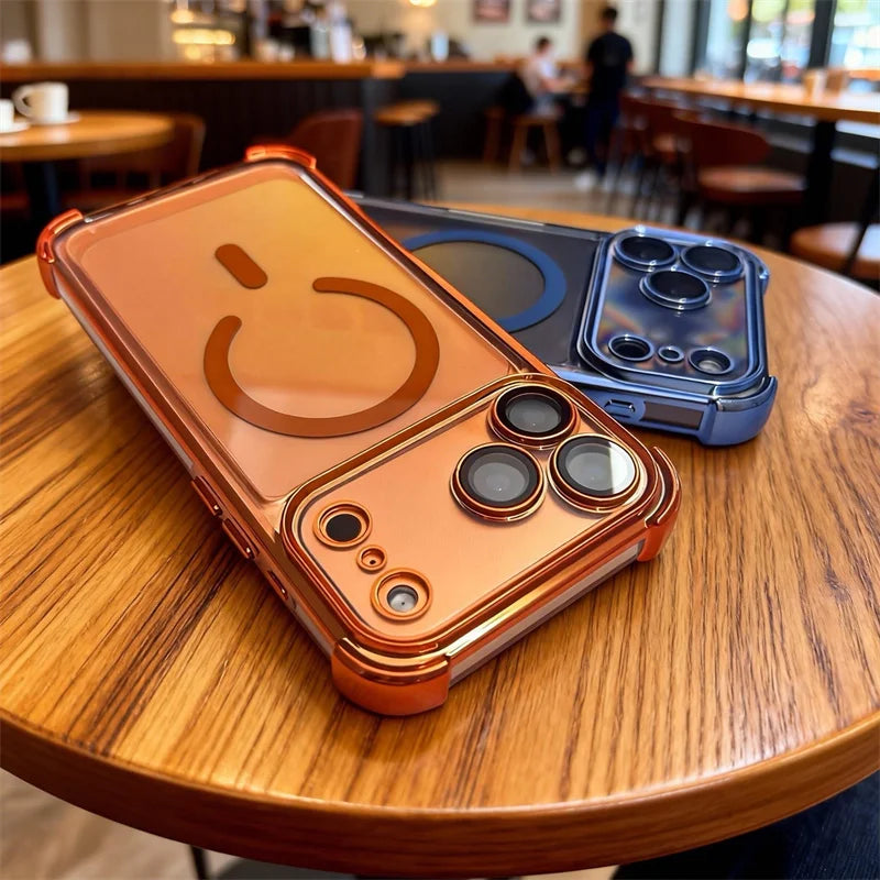 For iphone 17 Pro Max case with Airbag and Shock Absorber,four Corner airbag Shockproof Mobile Phone case for iphone 15 14 Cover