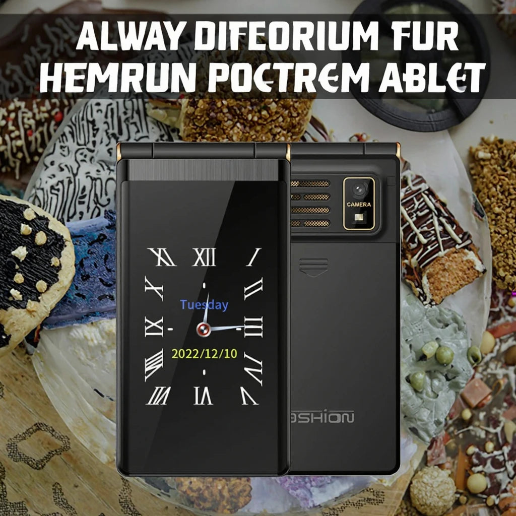 HY M1 GSM 2G Rugged Flip Phone for Elderly with SOS Dual SIM LED Display 1800mAh Battery Shockproof