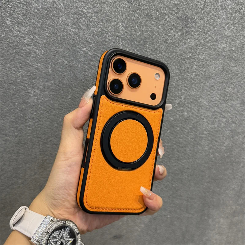 Executive Leather Stand Case for iPhone 17 Pro Max