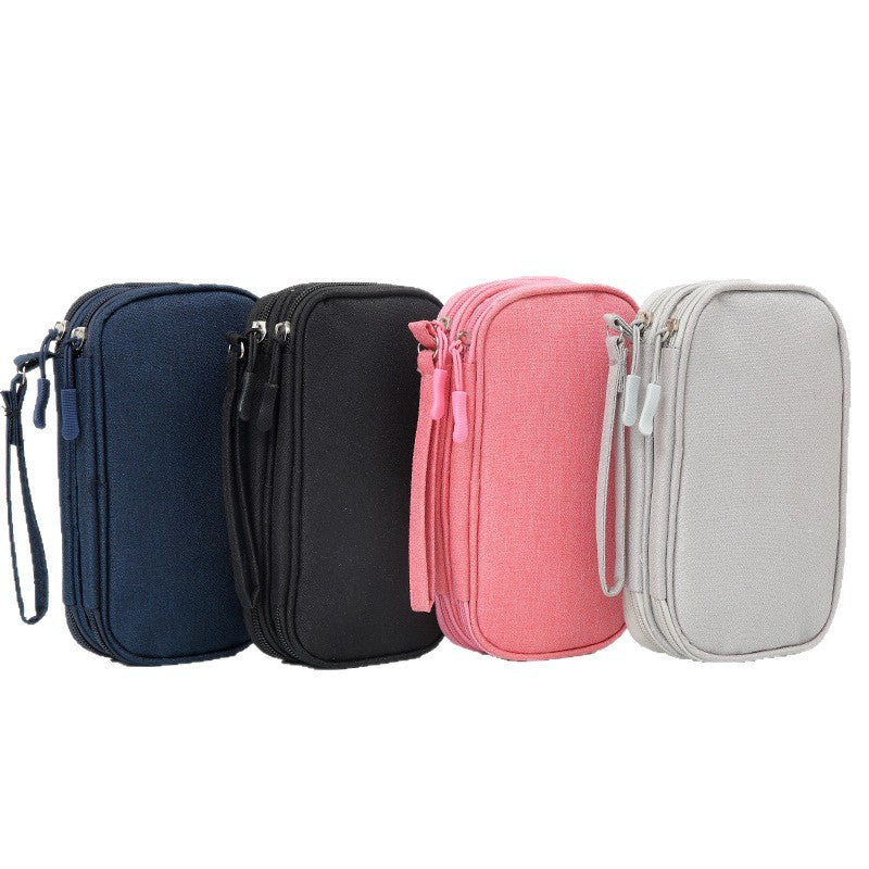 Power Bank Data Cable Mobile Phone Storage Bag Mobile Power Supply Mobile Phone Digital Accessories Headphones Multi-Layer Portable Storage Bag