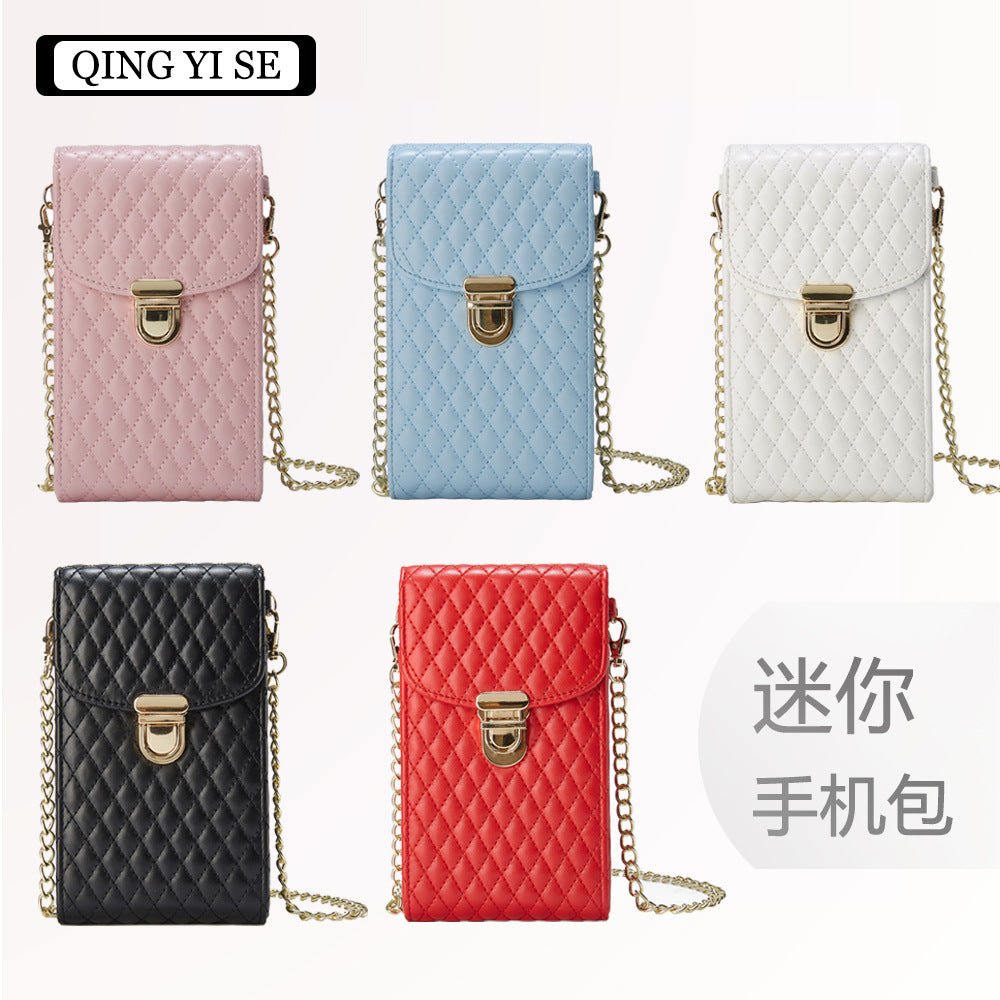 Mobile Phone Bag Wholesale Export Mini Crossbody Mobile Phone Bag Niche Design High-End 2022 Shoulder Bag Small Fragrance Bag for Women