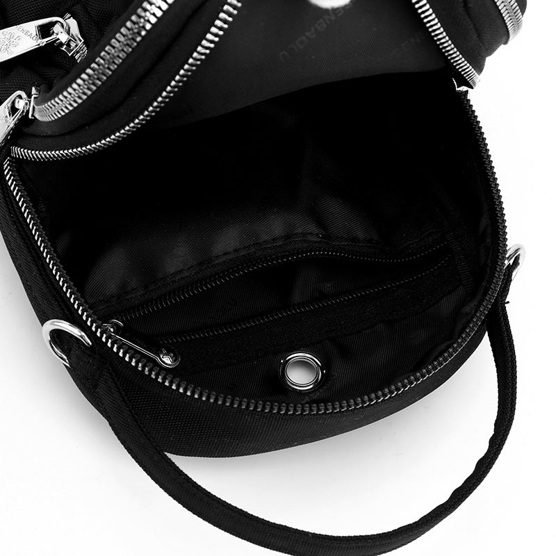Canvas small bag 2023 autumn mini mobile phone bag women's crossbody lightweight all-match portable mobile phone bag women's bag fashion