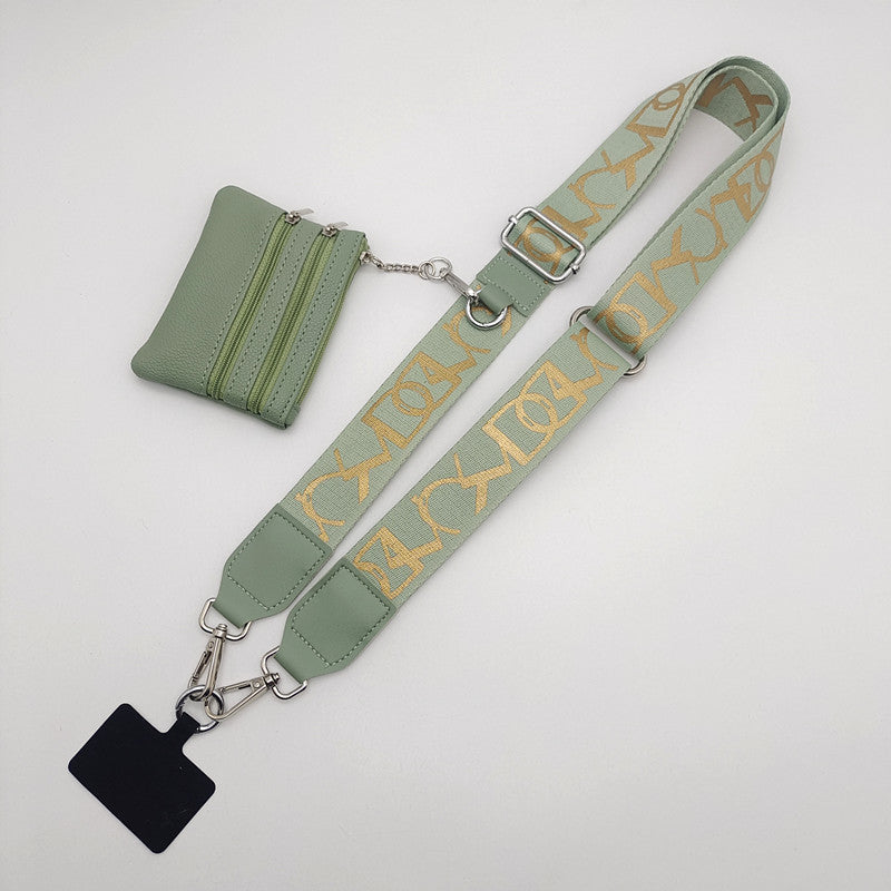 Hot-selling mobile phone strap replaceable detachable hand strap with coin purse mobile phone lanyard Amazon cross-border