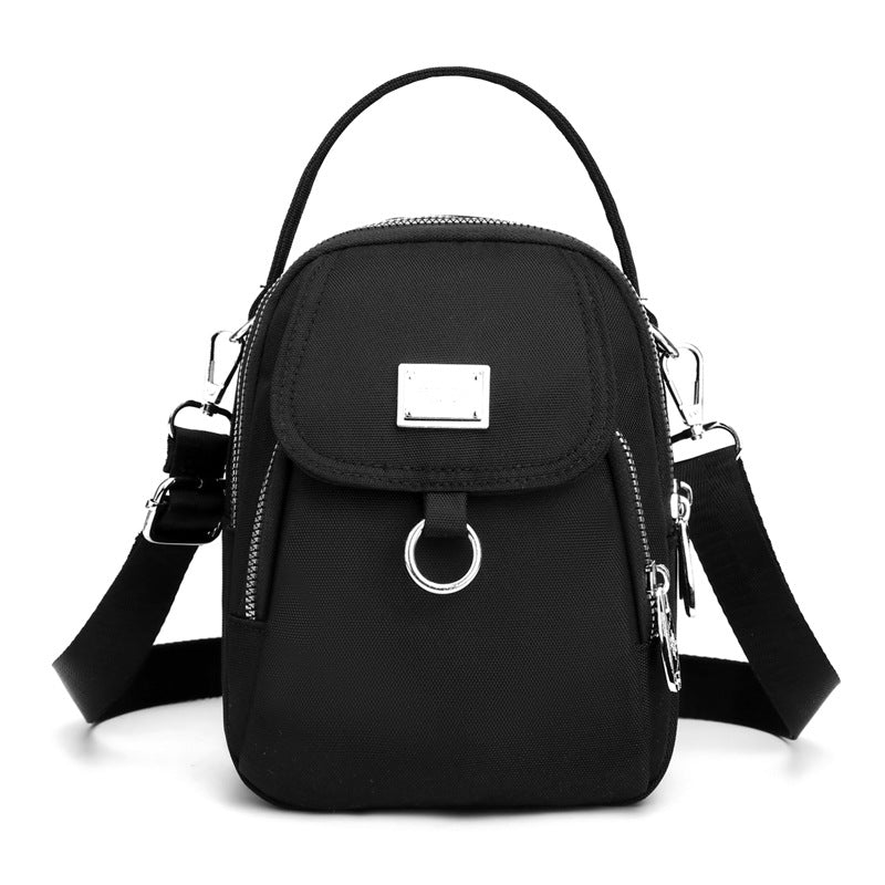 Canvas small bag 2023 autumn mini mobile phone bag women's crossbody lightweight all-match portable mobile phone bag women's bag fashion