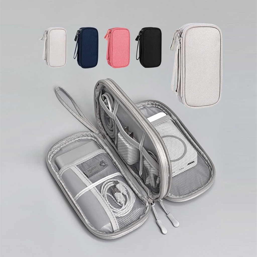 Power Bank Data Cable Mobile Phone Storage Bag Mobile Power Supply Mobile Phone Digital Accessories Headphones Multi-Layer Portable Storage Bag