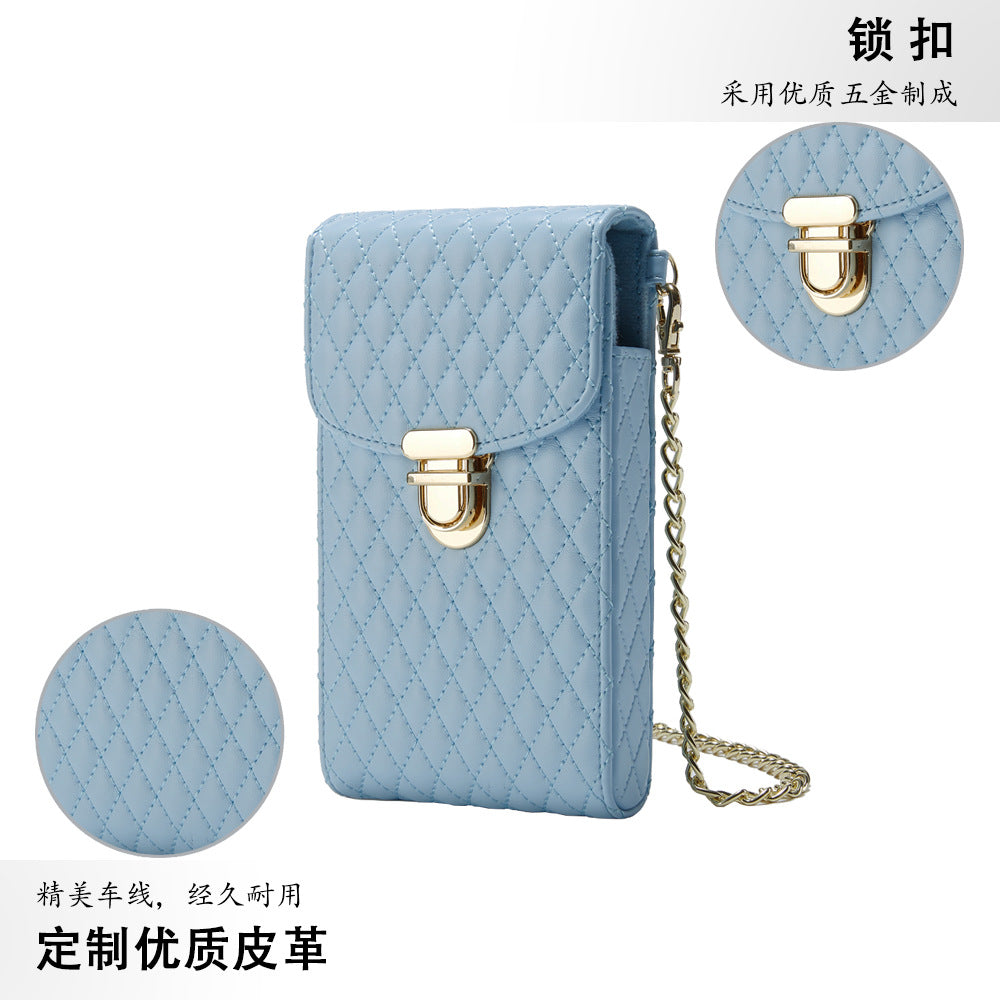 Factory direct niche design mobile phone bag messenger bag women's fashion shoulder small square bag mini mobile phone bag small fragrant style
