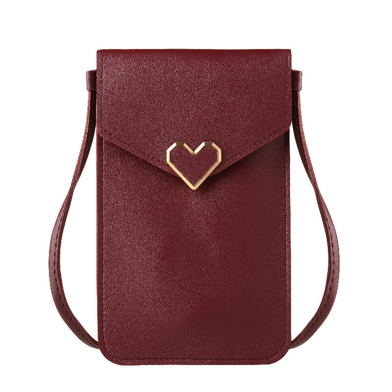 Mobile Phone Bag Women's Cross-Body Halter Mobile Phone Bag 2024 New Summer Vertical Style Lightweight Walking Touch Screen Small Bag