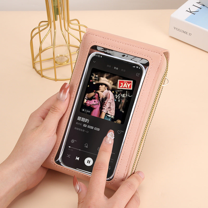New Touch Screen Mobile Phone Bag Two-Piece Coin Purse Women's Small Cross-Body Cute Small Bag for Mobile Phone Fashion