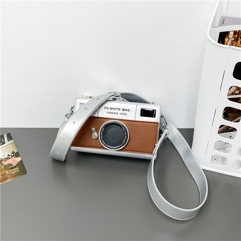 Ins Retro Crossbody Bag for Women Simple Couple Mobile Phone Bag Trendy Cool Camera Shoulder Mobile Phone Coin Purse Men's Crossbody Bag