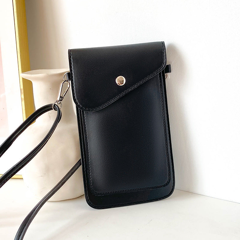 Durable Leather-Textured Mobile Phone Bag 2026 New Vertical Style Mobile Phone Small Bag Double-Layer Mini Stylish Women's Bag