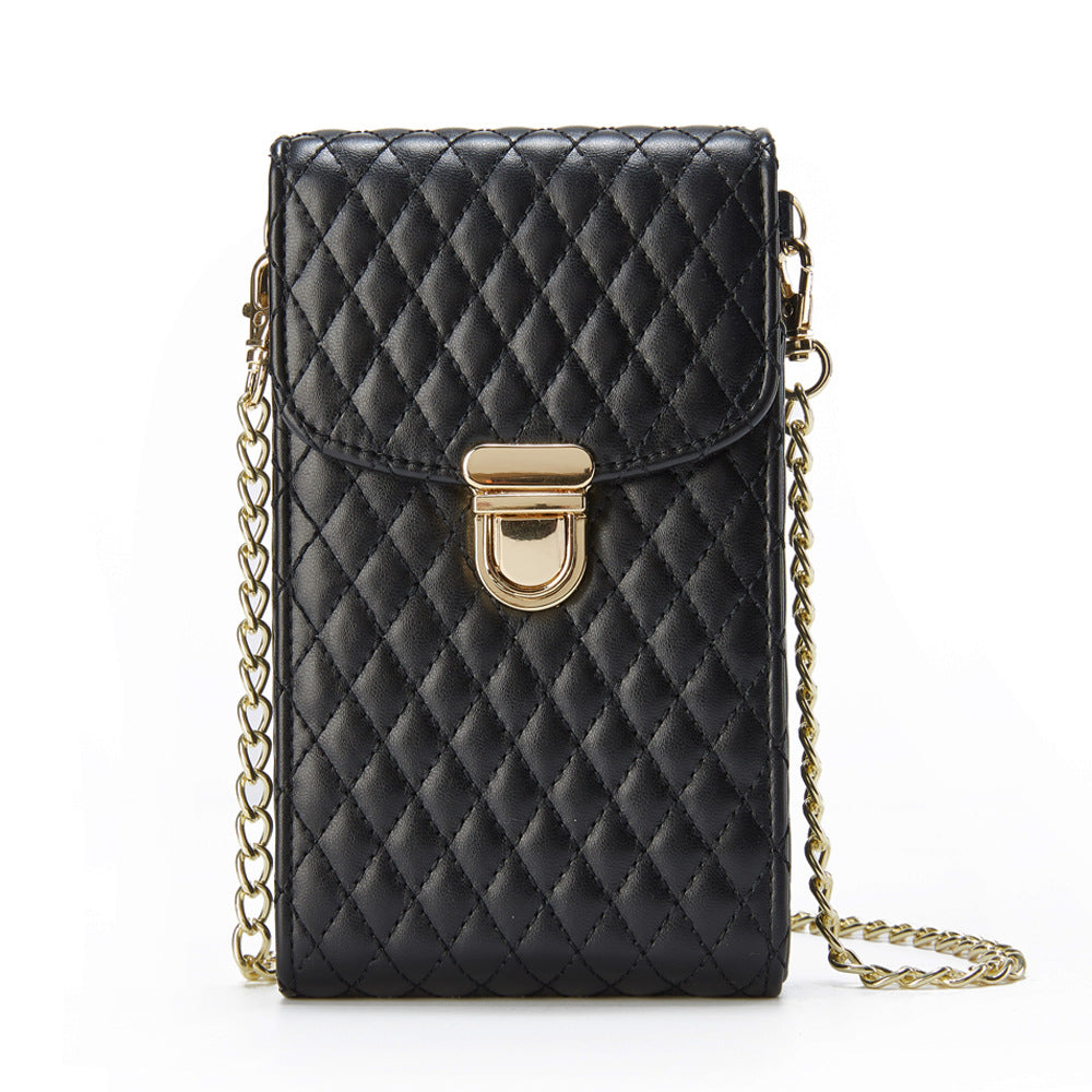 Factory direct niche design mobile phone bag messenger bag women's fashion shoulder small square bag mini mobile phone bag small fragrant style
