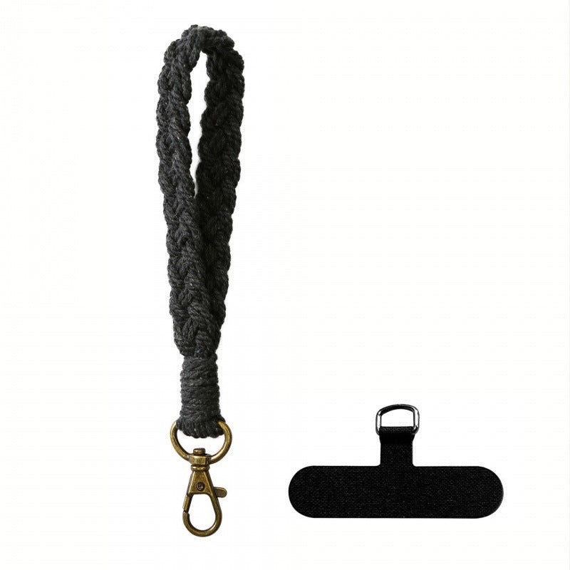 Cross-border Explosions Hand-woven Cotton Rope Mobile Phone Lanyard Bohemian Mobile Phone Chain Hanging Simple Car Keychain