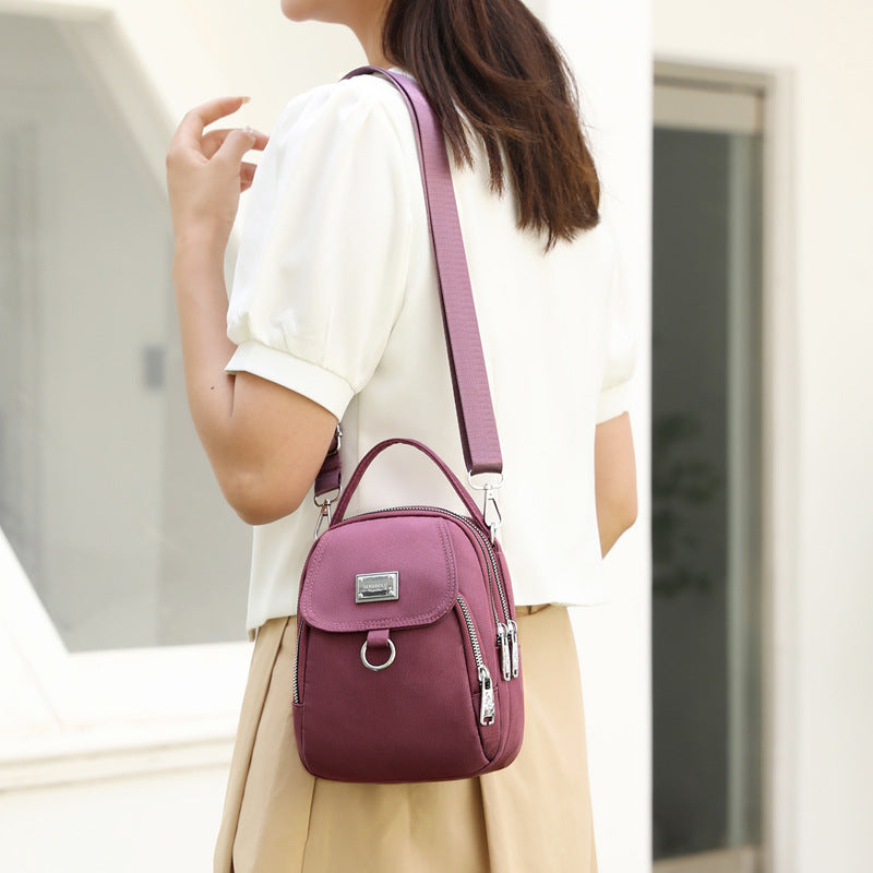 Canvas small bag 2023 autumn mini mobile phone bag women's crossbody lightweight all-match portable mobile phone bag women's bag fashion