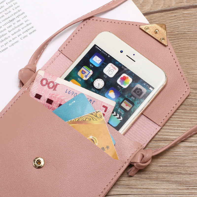 Mobile Phone Bag Women's Cross-Body Halter Mobile Phone Bag 2024 New Summer Vertical Style Lightweight Walking Touch Screen Small Bag
