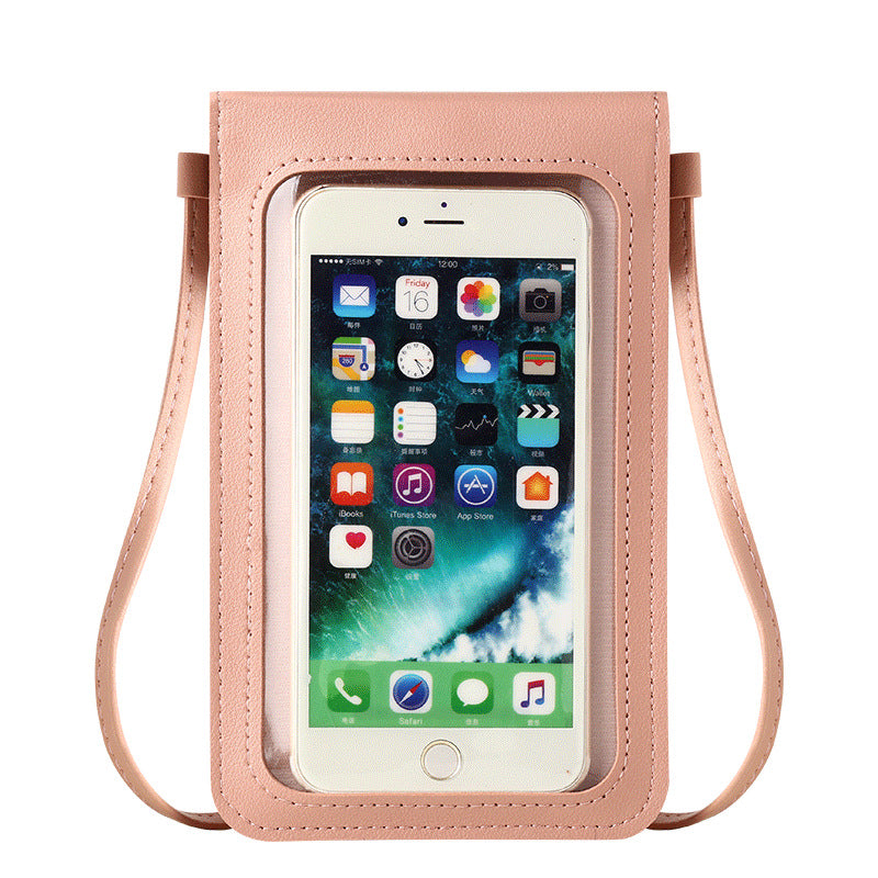Mobile Phone Bag Women's Cross-Body Halter Mobile Phone Bag 2024 New Summer Vertical Style Lightweight Walking Touch Screen Small Bag