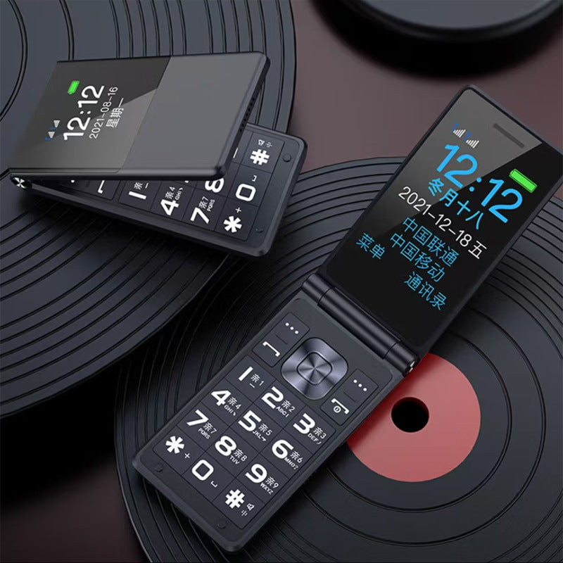 New Full Network 4g Dual-Screen Flip Phone Cross-Border Elderly Mobile Phone Flip Phone for the Elderly Super Long Standby Mobile Phone for the Elderly