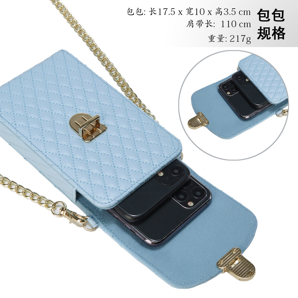 Factory direct niche design mobile phone bag messenger bag women's fashion shoulder small square bag mini mobile phone bag small fragrant style