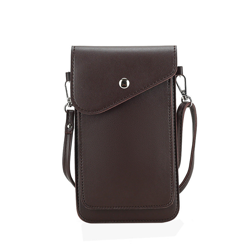 Durable Leather-Textured Mobile Phone Bag 2026 New Vertical Style Mobile Phone Small Bag Double-Layer Mini Stylish Women's Bag