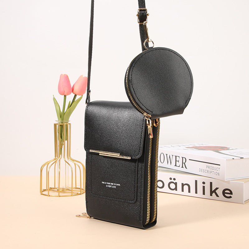 New Touch Screen Mobile Phone Bag Two-Piece Coin Purse Women's Small Cross-Body Cute Small Bag for Mobile Phone Fashion