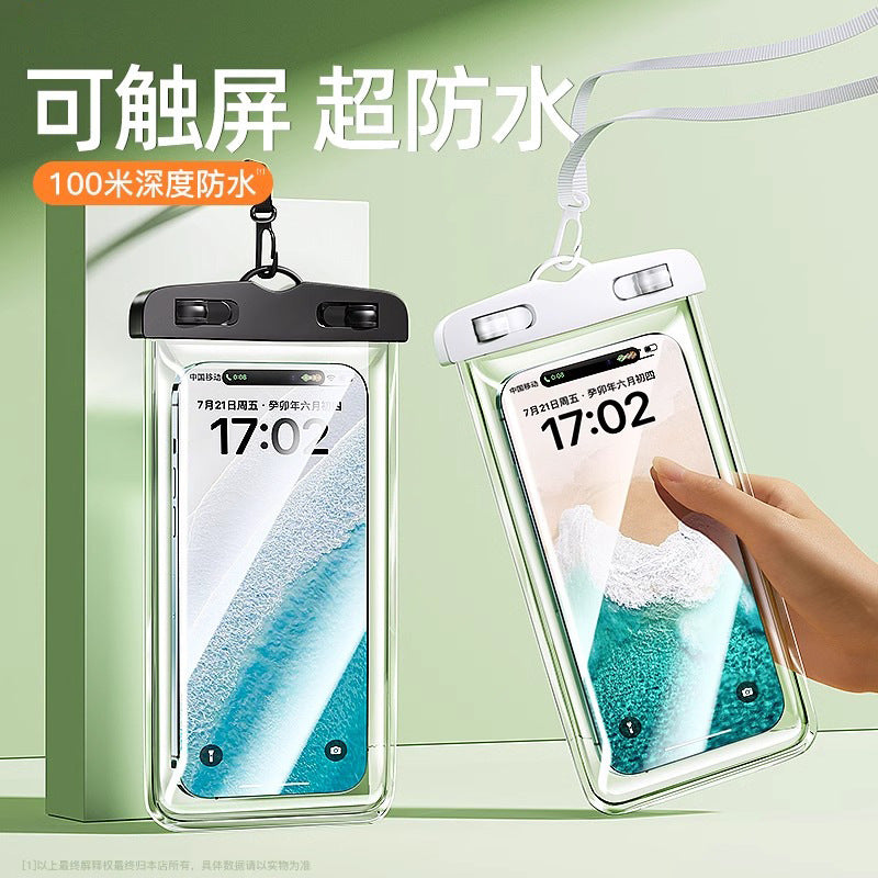 Mobile Phone Waterproof Bag Touchscreen Swimming Self-sealing Sealing Bag Seaside Diving Shooting Drifting Transparent Waterproof Mobile Phone Case