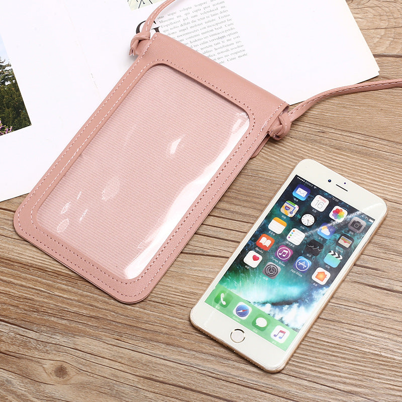 Mobile Phone Bag Women's Cross-Body Halter Mobile Phone Bag 2024 New Summer Vertical Style Lightweight Walking Touch Screen Small Bag