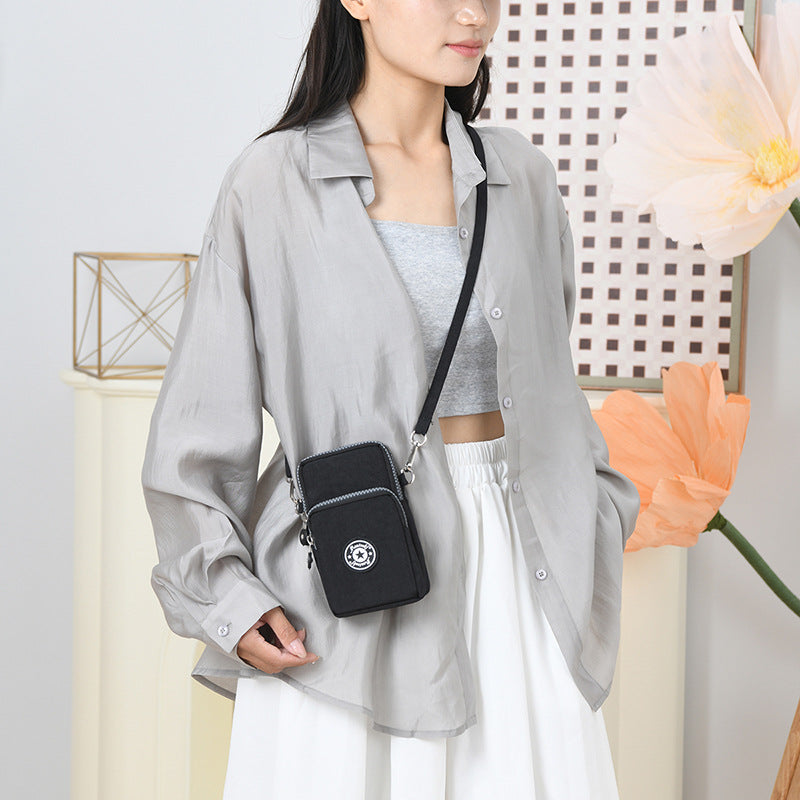 Factory Direct Mobile Phone Bag Women's Crossbody Bag Large Screen Mobile Phone Bag Coin Purse Hanging Neck Wrist Bag Running Vertical Mini