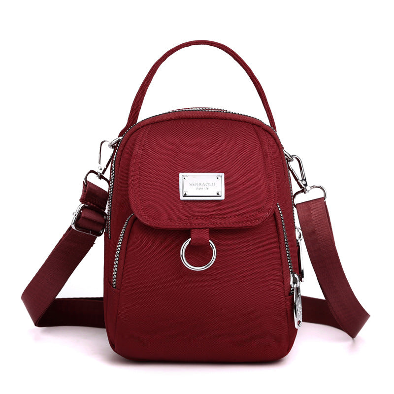 Canvas small bag 2023 autumn mini mobile phone bag women's crossbody lightweight all-match portable mobile phone bag women's bag fashion