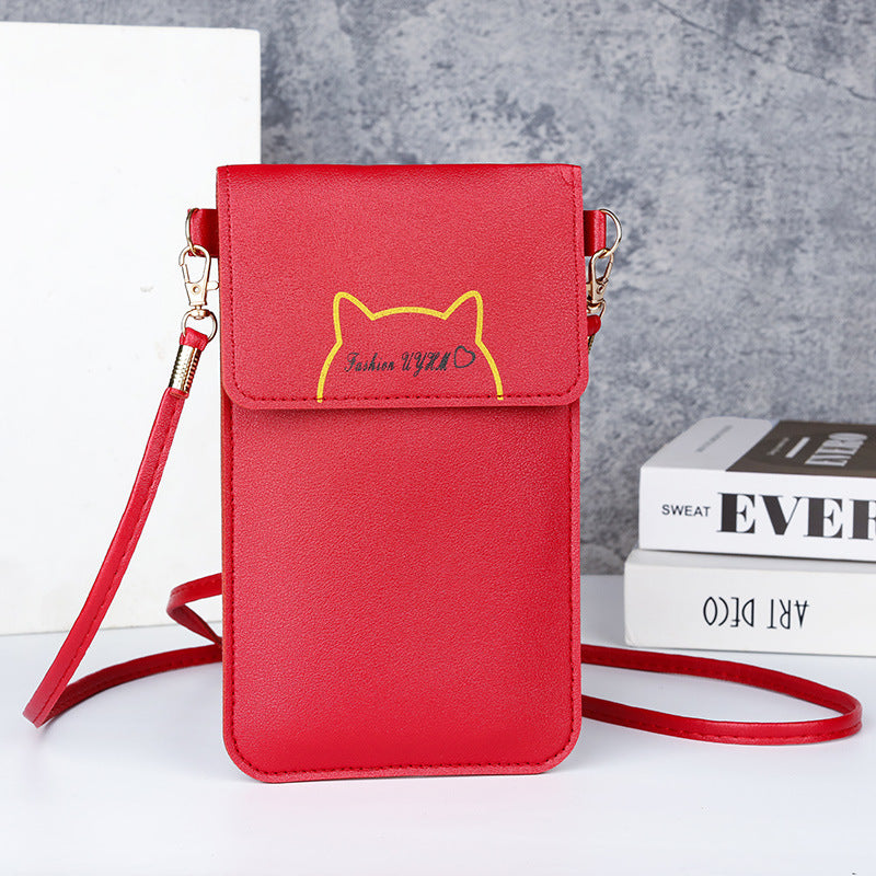 Factory wholesale touch screen mobile phone bag women's simple all-match Korean mobile phone bag large capacity mini fashion small satchel
