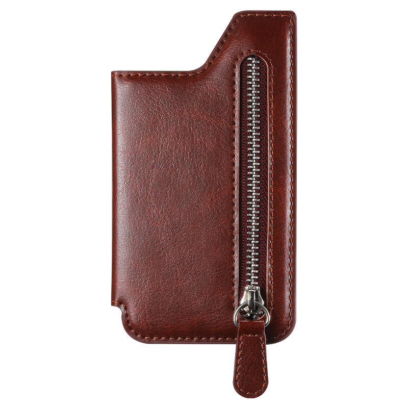 Back Sticker Mobile Phone Card Bag Multifunctional Creative Card Holder Card Holder Zipper Mobile Phone Case DIY Free Collocation