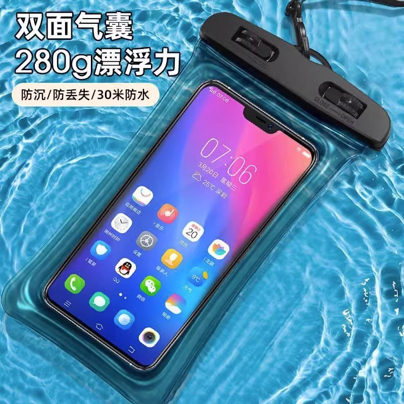 Mobile Phone Waterproof Bag Touchscreen Swimming Self-sealing Sealing Bag Seaside Diving Shooting Drifting Transparent Waterproof Mobile Phone Case